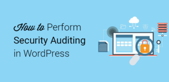 how to perform security auditing in WordPress