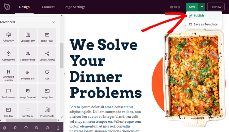 publica tu página de destino