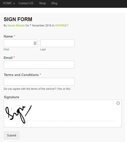 e-signature, how to sign a form