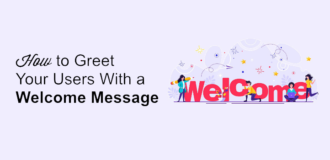greet wordpress users with a welcome message
