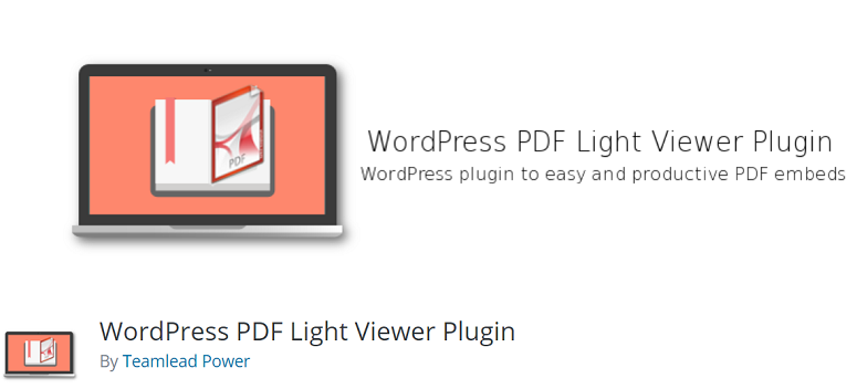 WordPress PDF Light Viewer Plugin – WordPress plugin