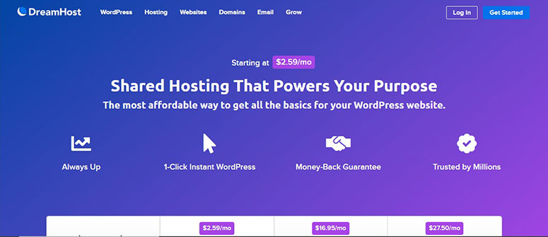 DreamHost Shared Hosting