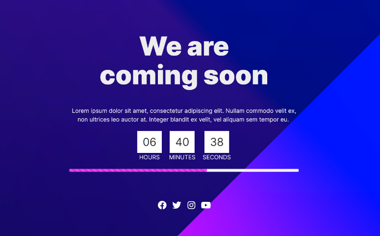 Live countdown timer