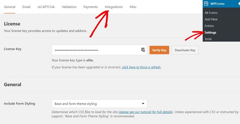 WPForms integration - IsItWP - Free WordPress Theme Detector