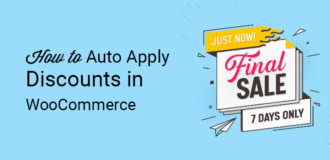 how to auto apply discounts in woocommerce