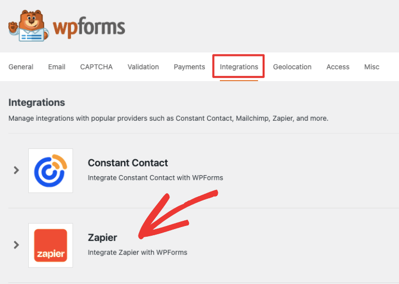 WPForms Zapier integration - IsItWP - Free WordPress Theme Detector WPForms Zapier integration