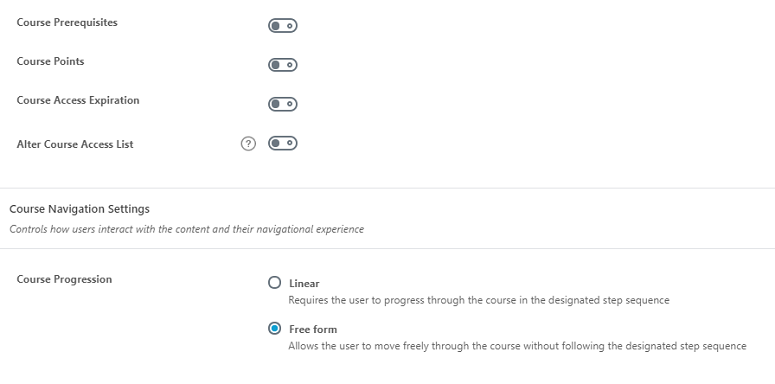 LearnDash settings