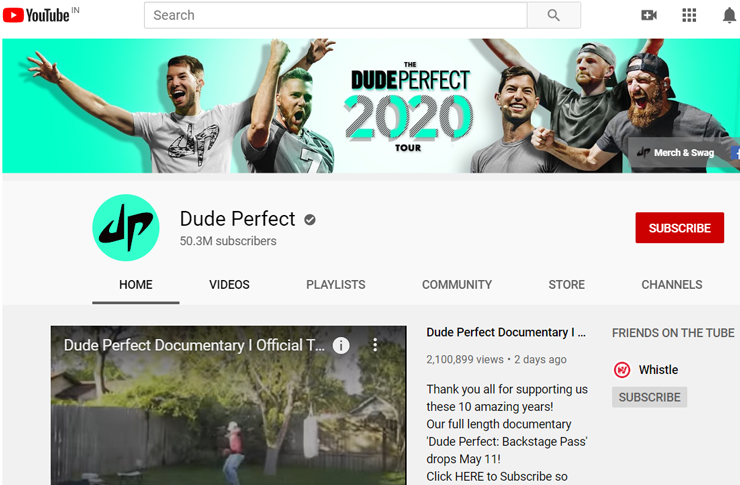 dude perfect start un exemple de vlog