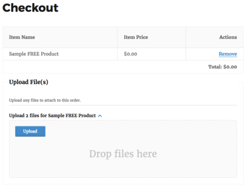 edd file upload checkout page