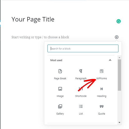 Publish wpforms, google forms styled form