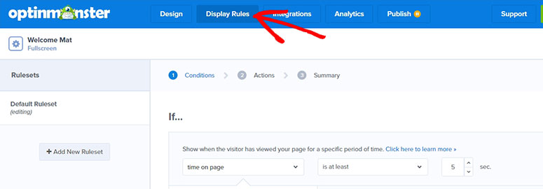 How to Create a Full-Screen Welcome Mat Optin Form in WP 9 Display Rules