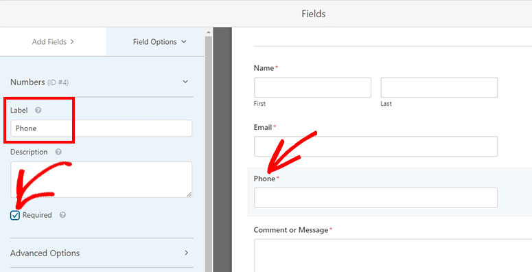 Edit Number Field