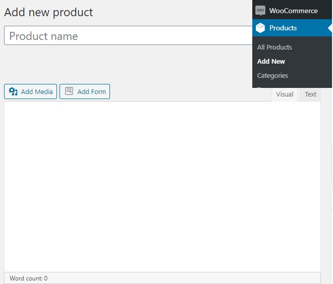 WooCommerce add new product