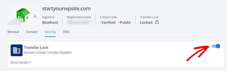 Bluehost desbloquear dominio para transferir
