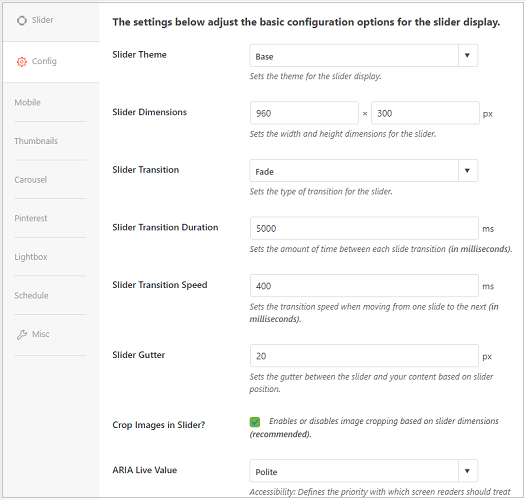 Soliloquy configure tab