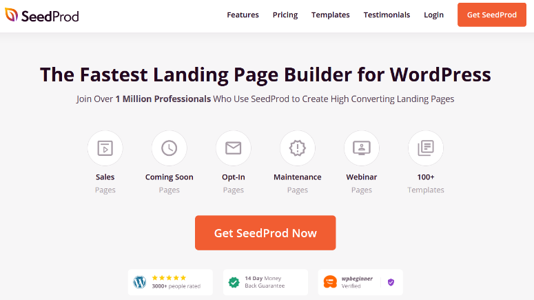 SeedProd best landing page builder