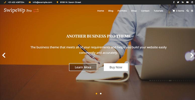 Swipe Pro - IsItWP - Free WordPress Theme Detector Swipe Pro