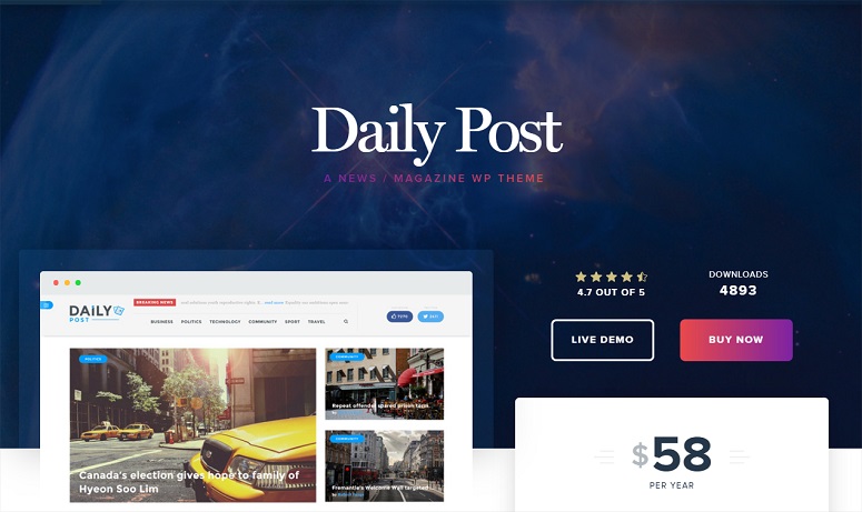 Dailypost, news theme