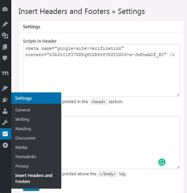 add header and footer