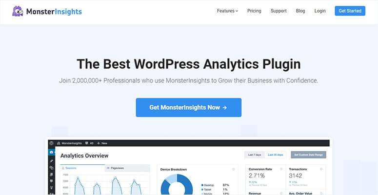 MonsterInsights - IsItWP - Free WordPress Theme Detector MonsterInsights