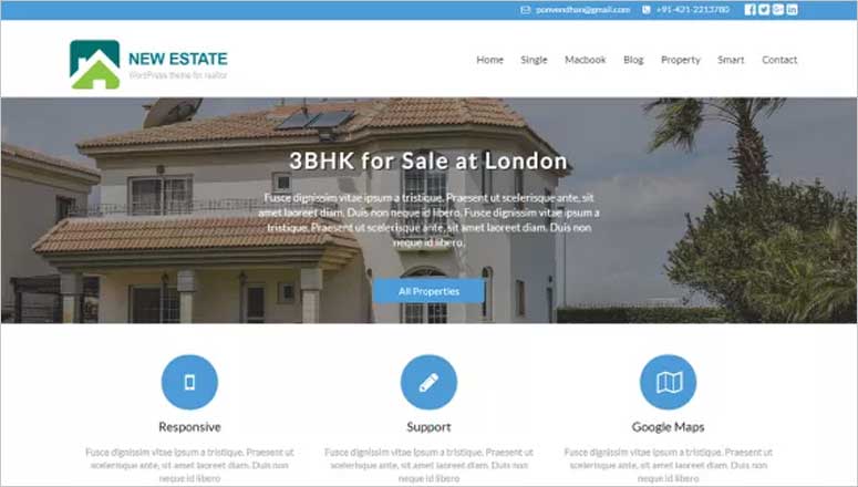 Free Real Estate Wordpress Theme - brandsabc