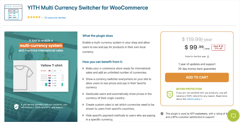 YITH Multi Currency Switcher