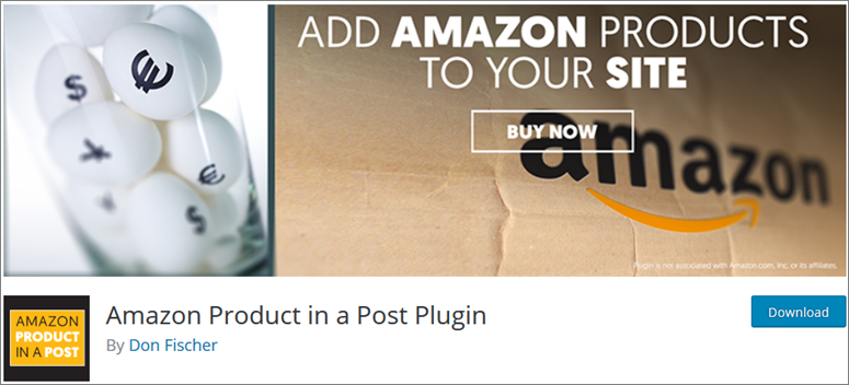Amazon product in a post