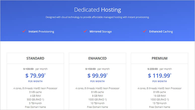 JustHost Dedicated Hosting