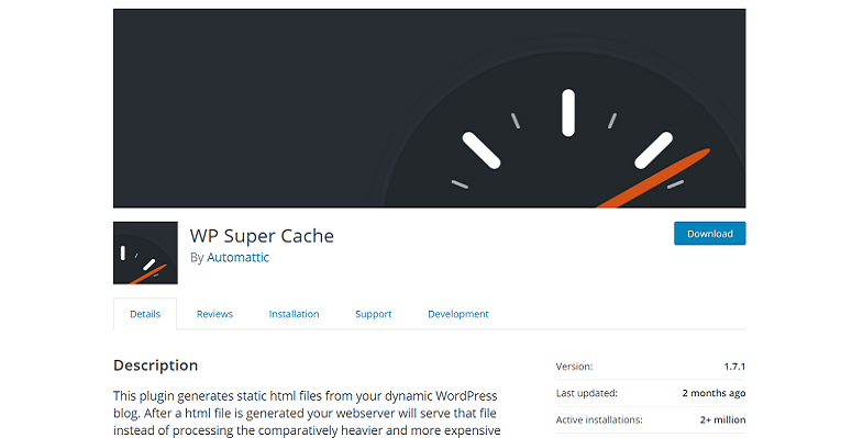  WP Super Cache Plugin as optimizepress alternatives