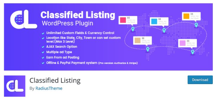 best classified plugin for wordpress by classified listing