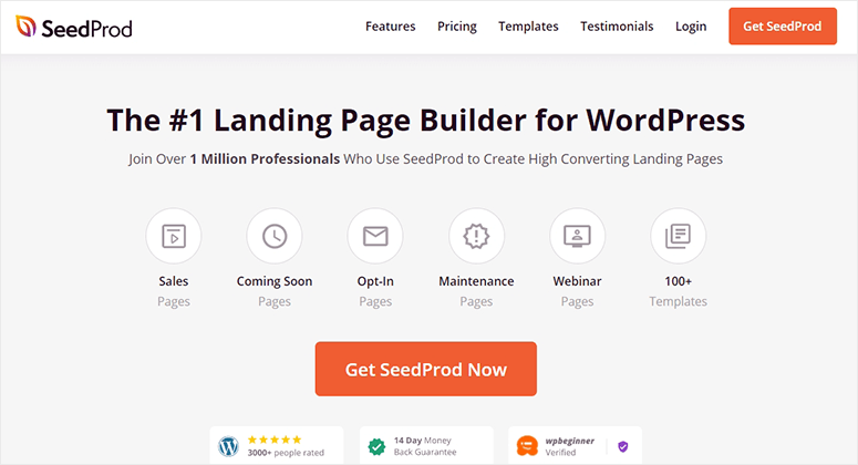 Seedprod Landing Page Builder