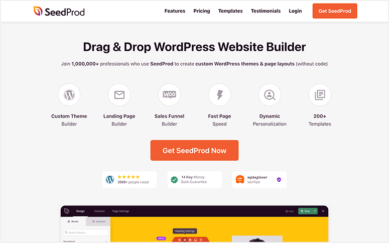 SeedProd website builder