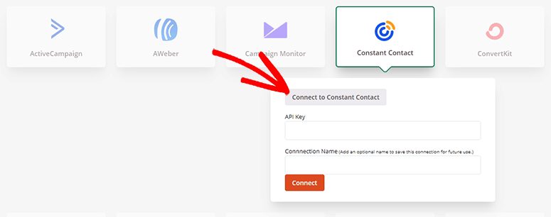 Connecter un contact constant