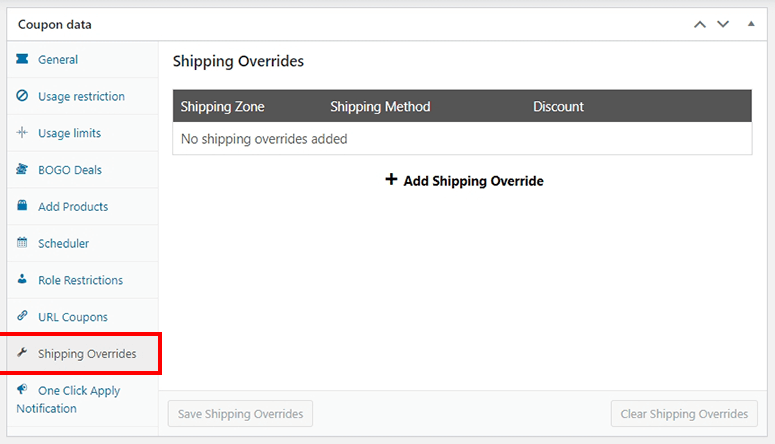Shipping Overrides