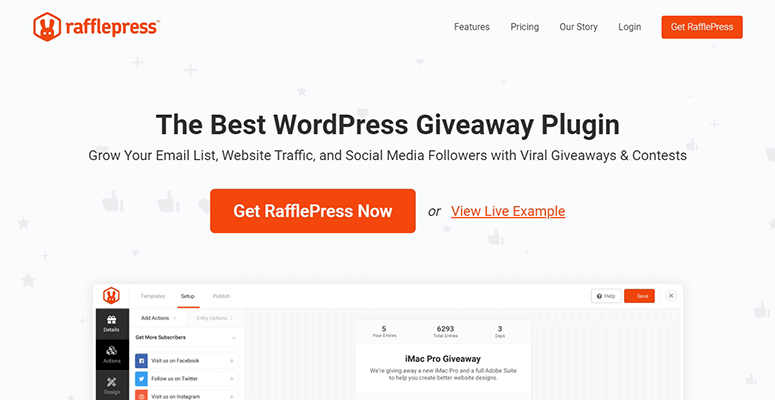 Site Web RafflePress