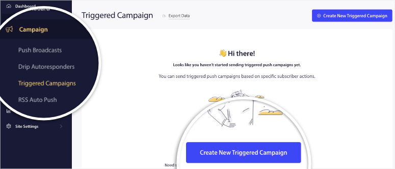 Triggered campaigns in PushEngage