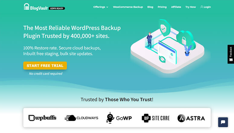 Complemento de copia de seguridad de BlogVault WordPress