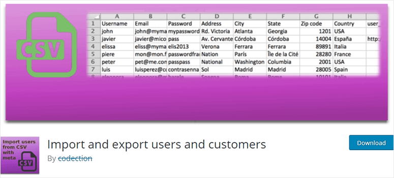 Import Export Users With Meta