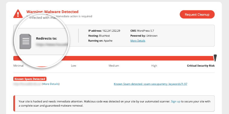 Sitecheck redirect