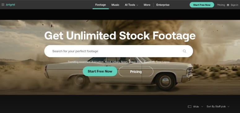 Artgrid Homepage