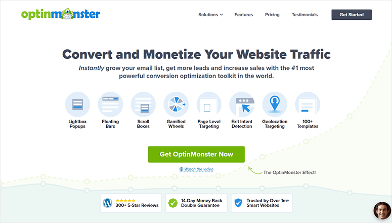 Optinmonster - isitwp - безплатен детектор на wordpress теми Optinmonster