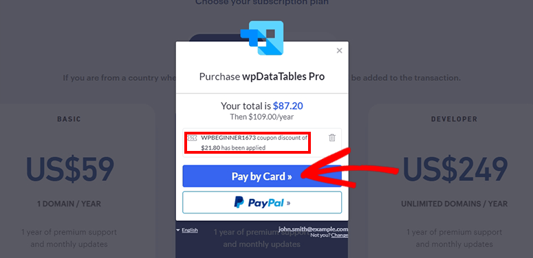 Pay by card