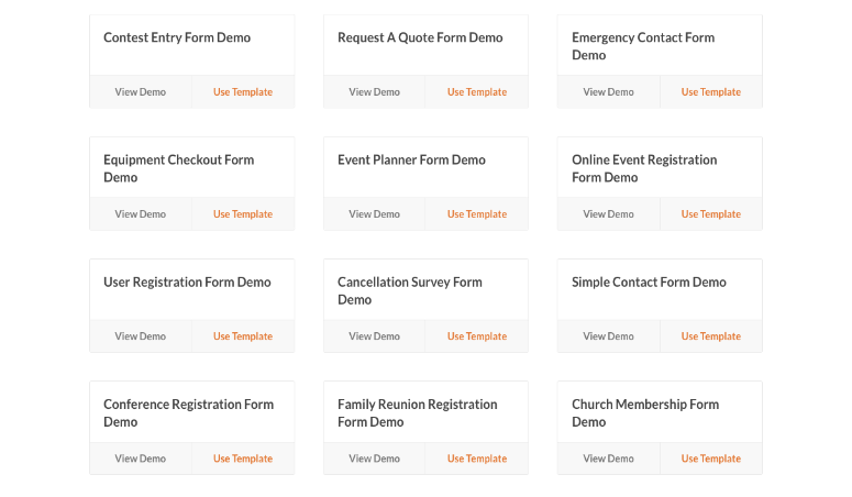 wpforms templates