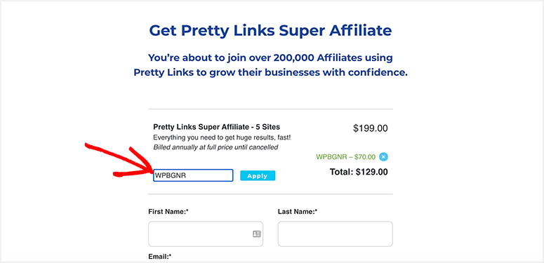 Pretty Links Pro Coupon