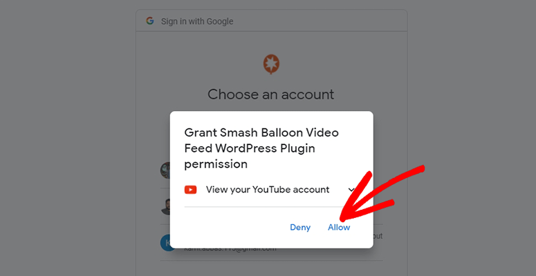 Allow YouTube access