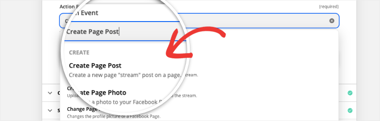 create facebook page post