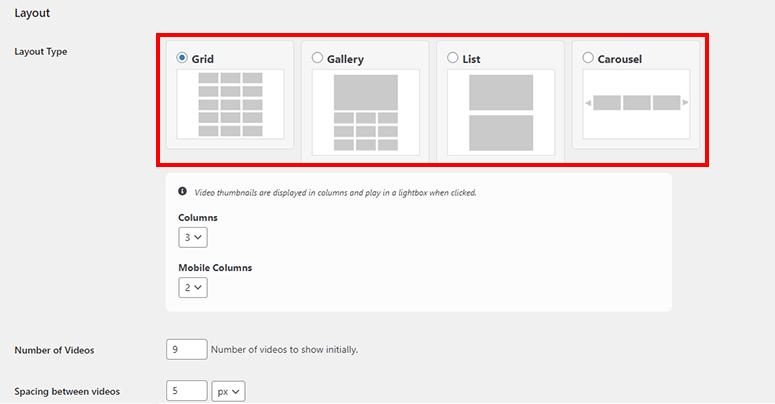 Layout settings - IsItWP - Free WordPress Theme Detector Layout settings