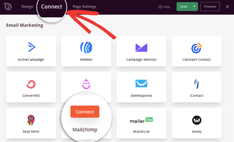 mailchimp integration in seedprod