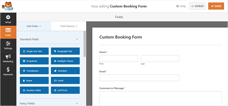 WPForms builder