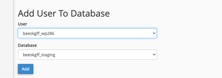 assign user to database